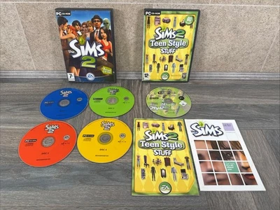 X2 The Sims 2 & The Sims 2 Teen Style Stuff PC CD ROM Video Computer Game EA VGC - Image 1 of 4