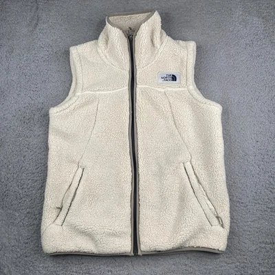 Chaleco The North Face Campshire Mujer Medio Beige Sherpa Cremallera Completa Exterior Foto 1 de 4