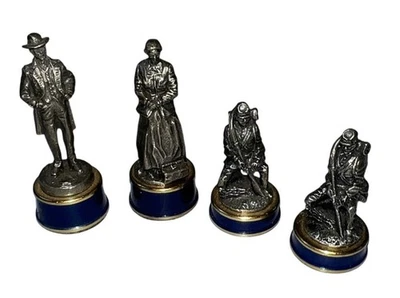 Franklin Mint Guerra Civil Ajedrez Base Azul Unión Ejército Foto 1 de 4