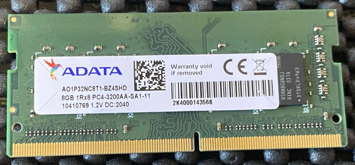 ADATA 8GB PC4-3200AA Memory RAM AO1P32NC8T1-BZ4SHD for sale online