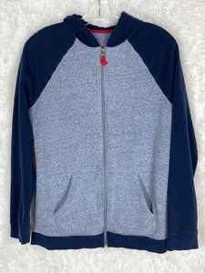Cat & Jack Boys XL (16) Zip Up Hoodie Dark Blue Light Blue - Picture 1 of 4
