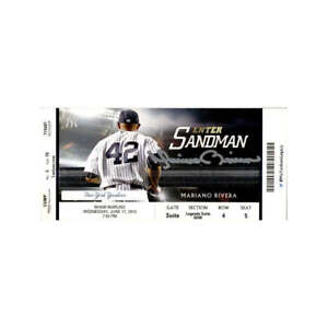 Mariano Rivera NY Yankees Autographed Signed 6/17/15 Yankee Ticket (CX Auth)