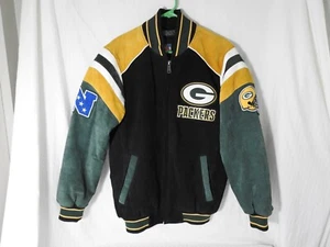 Chaqueta para hombre G-III NFL Green Bay Packers gamuza cuero cremallera completa, talla pequeña. - Imagen 1 de 24
