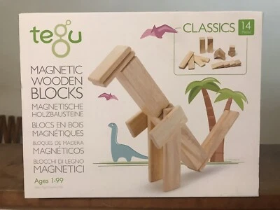 Juego de tablones de madera magnética natural Tegu 14 piezas Foto 1 de 4