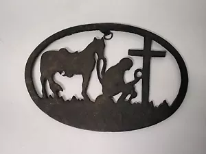 Laser Cut Metal Christian Hangup Sign - Picture 1 of 2