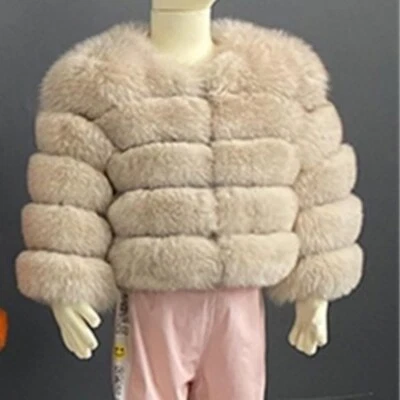 2025 Faux Fox Fur TOP Quality Kids Girls Baby THICK PARKER WARM Coat JACKET COAT - Image 1 of 4