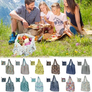12Pcs Reusable Shopping Tote Bags Large Capacity Groceries Bags Foldable #*# - Picture 1 of 12