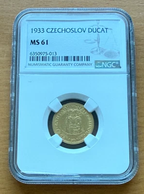 Checoslovaquia 1933 oro ducado NGC MS61 Foto 1 de 2