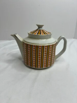 Vintage ENESCO Retro Marrón con Flores Naranja, ¡Hallazgo Raro! Foto 1 de 4