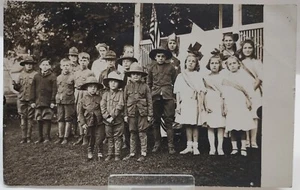 CHILDREN - SCOUTS? - BOYS and GIRLS - real photo POST CARD - listing #7295 - Picture 1 of 9