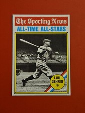 ⚾️ 1976 Topps Lou Gehrig #341 All-Time All-Stars New York Yankees