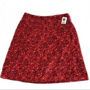 NWT Gap Red Velvet Mod Print Skirt Valentines Day Fall Winter Holidays GIRLS 16 - Picture 1 of 5