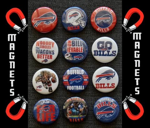 Buffalo Bills  - 1 1/2" Inch Magnet Set (Set of 12) Cover