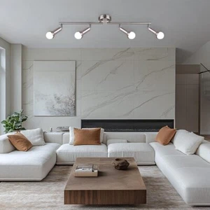 LED Luce Da Soffitto Di Lusso Per Camera Da Letto 16 W Cromo Argento Big Light - Foto 1 di 5