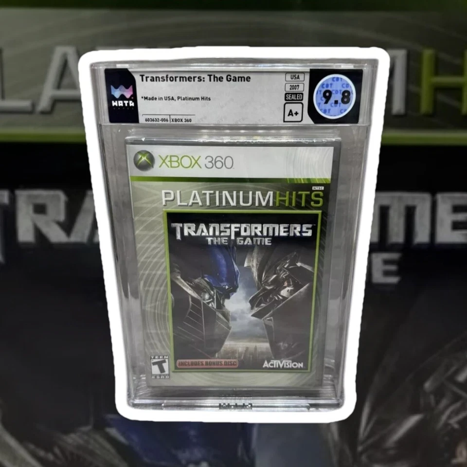 9.8 A+ TOP POP! Transformers The Game Platinum Hits WATA GRADED CGC VGA Xbox 360 - Image 1 of 4
