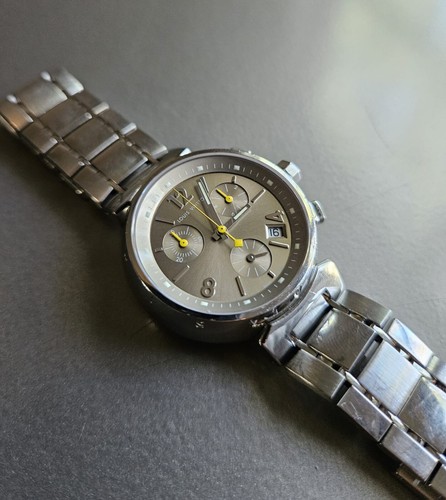 LOUIS VUITTON（LV） Louis Vuitton Tambour piccolo cronografo su bracciale con scatola; fantastico + lusso!