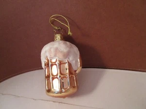 Vintage Glass Christmas Ornament Beer Mug Stein Made in Germany - Picture 1 of 7