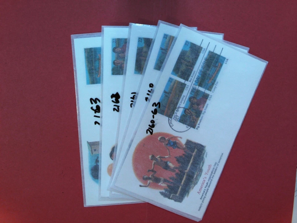 U. S.Stamp FDC-2160-63 (5) - YMCA Youth  - Fleetwood  cachet-comb. shipping - Image 1 of 1