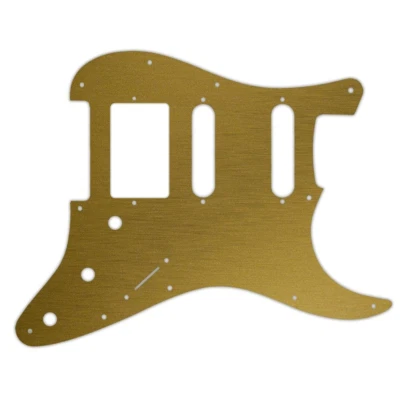 NORTHWEST GUITARS Placa rascadora compatible con HSS Stratocaster anodizada dorada de 11 agujeros