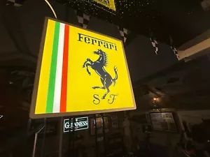 Ferrari Illuminated Sign - High-Quality LED Wall Decor - Man Cave Garage - Picture 1 of 4