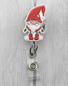 Carrete de insignia de Navidad, carrete retráctil divertido gnomo, relleno de medias, regalo de enfermera - Imagen 1 de 2