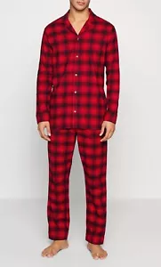 BNWT Calvin Klein Pyjama Set CK Shadow Plaid M Red Black GUARANTEED ORIGINAL - Picture 1 of 21