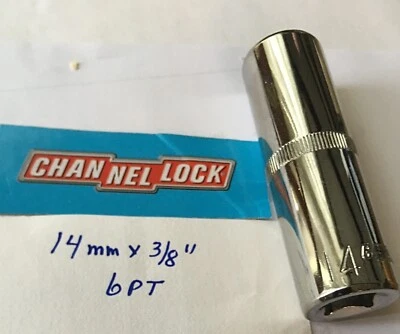 CHANNELLOCK  14 mm  x 3/8" DR  METRIC DEEP SOCKET  6 Point Free Shipping - Image 1 of 4