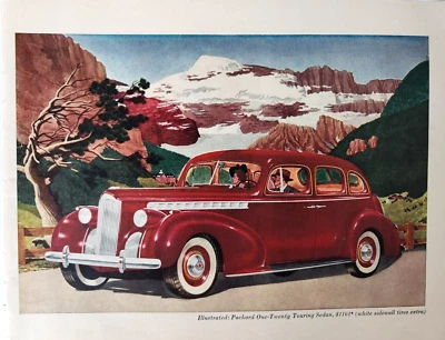 Packard 120 Touring Sedan Vintage 1940 Motor Car Ads Magazine Print Auto Detroit - Image 1 of 4