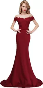 NWT$285 women's GEORGEOUS SIZE 8 Off The Shoulder Mermaid Dress Long Prom Party - Picture 1 of 8