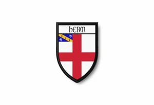 Patch printed shield embroidery border badge souvenir flag city county herm - Bild 1 von 1