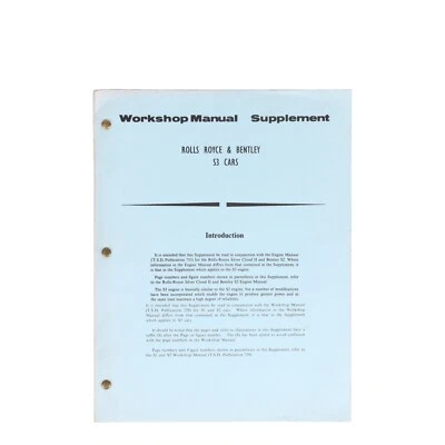 Shop Service Manual Rolls Royce Silver Cloud III NEW - Image 1 of 2