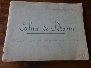 SELTENES NOTIZBUCH mit 14 ZEICHNUNGEN signiert Henri RENAULT 1916 KIND des KRIEGES 14-18 - Bild 1 von 16