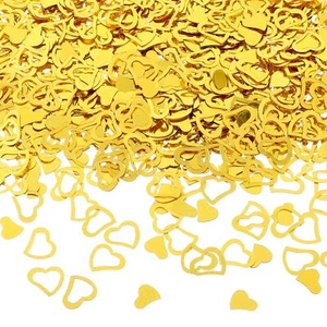 Love Heart Shaped Confetti 1200 Pcs Gold Glitter Confetti Table Wedding Decor... - Picture 1 of 7