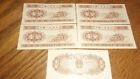 Lot of 5 Bank Notes from China 1 Fen Uncirculated