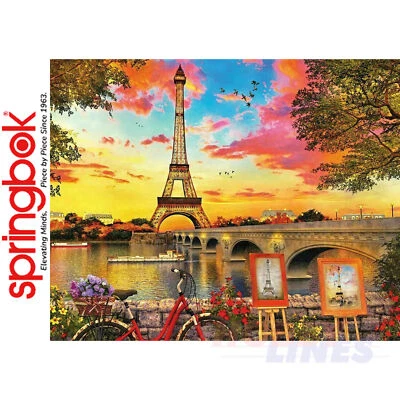 PARIS SUNSET 1000 piece SPRINGBOK Jigsaw Puzzle Random Cut Super Deluxe - Image 1 of 4