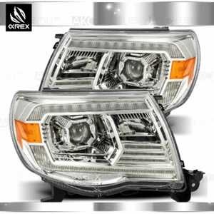 Fit 05-11 Toyota Tacoma AlphaRex Pro Series Projector Headlights Chrome w/ DRL - Bild 1 von 10