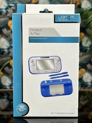 VENOM WII U GAMEPAD PROTECTOR & STYLUS Blue Protect & Play Silicone Jacket - Image 1 of 4