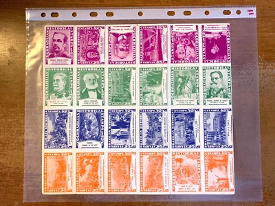 Brazilian Historical 1939 Worlds Fair (?) Amoco (?) (24) Stamp Sheet (#11) - Image 1 of 4