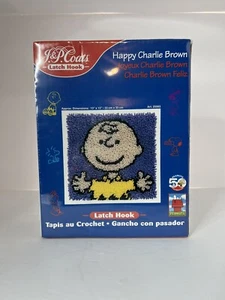 Charlie Brown Latch Hook J&P Coats Kit Peanuts 50th Celebration 20" X 30" 25083 - Picture 1 of 2