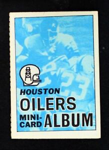 1969 Topps 4-in-1 Football Stamp Albums Houston Oilers  PAR 6 - EX/MT