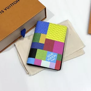 NEW Limited LOUIS VUITTON Pocket Organizer Colorful 3D LV Card Holder Ships DHL