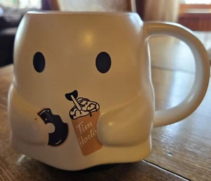 Tim Hortons 2024Glow In The Dark Halloween Ghost Coffee Tea Mug NEW - Bild 1 von 5