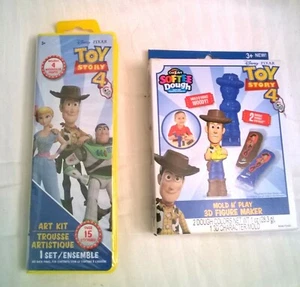 Disney Toy Story 4 Art Set Watercolor Paints Stickers Softee Dough Mold N Play - Picture 1 of 8