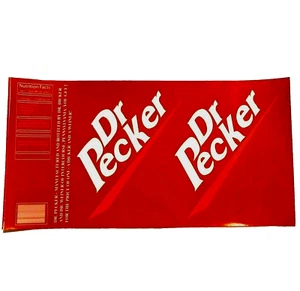 Vtg Joke Soda Decal Dr Pecker Can Label Set of 6 Party Favor Gag - Picture 1 of 7