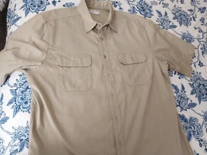Carhartt Short Sleeve Button Up Work Shirt Men's XL TALL Khaki-Just 5 Left! - Picture 1 of 7