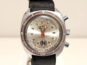 RELOJ CRONÓGRAFO MECÁNICO VINTAGE RARO COLECCIONABLE ESTILO DEPORTIVO PARA HOMBRE "RUHLA" - Imagen 1 de 12
