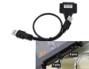 7+9 16Pin connecteur MSATA ssd micro sata interne vers usb 2.0 Câble Adaptateur