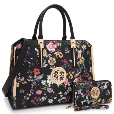 Dasein Feminino Pasta de Couro Sintético Moda Bolsa de Trabalho Bolsa Tote com Carteira - Imagem 1 de 4