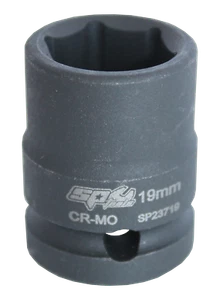 SP Tools Socket Impact 1/2" Drive 6 Point Metric 19mm SP23719 - Picture 1 of 1