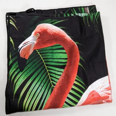 Whitley Willows Reversible Microfiber Beach Towel FLAMINGO 35x70" Quick Dry - Image 1 of 4